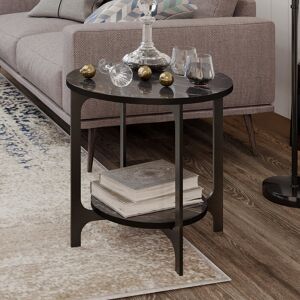 Blue Elephant Gillham Side Table Black/Bendire 48.7cm H X 50cm W X 50cm D Blue Elephant Gillham Side Table Black/Bendire 48.7cm H X 50cm W X 50cm D