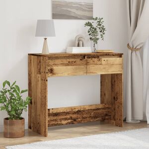 17 Stories Isaish Console Table Old Wood 76.5cm H x 89cm W x 41cm D 17 Stories Isaish Console Table Old Wood 76.5cm H x 89cm W x 41cm D