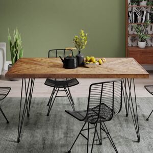 Natur Pur Hume Rectangular Dining Table Untreated Wood H79 x L180 x W90cm Natur Pur Hume Rectangular Dining Table Untreated Wood H79 x L180 x W90cm
