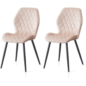 George Oliver Stansky Upholstered Velvet Dining Chairs Champagne George Oliver Stansky Upholstered Velvet Dining Chairs Champagne