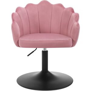 Fairmont Park Dressing Table Chair, Stool With Backrest, Make-Up Chair, Flower Shape, Stool Height-Adjustable, Rotatable, Velvet, Metal Pink/Velvet Fairmont Park Dressing Table Chair, Stool With Backrest, Make-Up Chair, Flower Shape, Stool Height-Adjustable, Rotatable, Velvet, Metal Pink/Velvet