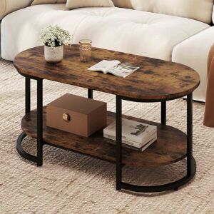 Metro Marble Coffee Table Modern 2-Tier Center Table With Shelf-Black Brown 45cm H X 100cm W X 50cm D Metro Marble Coffee Table Modern 2-Tier Center Table With Shelf-Black Brown 45cm H X 100cm W X 50cm D