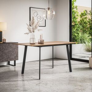 Metro Darryll Extending Dining Table Modern Table w Black Legs Natural Wood Metro Darryll Extending Dining Table Modern Table w Black Legs Natural Wood