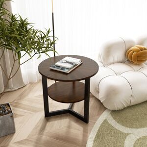Rio Huckle Side Table Rustic Brown 61cm H X 64cm W X 64cm D Rio Huckle Side Table Rustic Brown 61cm H X 64cm W X 64cm D