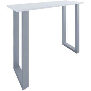 Latitude Run Xona 80 x 50cm Bar Table White/Matt brushed nickel 102cm H x 140cm W x 50cm D Latitude Run Xona 80 x 50cm Bar Table White/Matt brushed nickel 102cm H x 140cm W x 50cm D