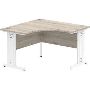 Brayden Studio Tibay 120Cm W Corner Computer Desk Grey Oak/White 73.00cm H X 120cm W X 120cm D Brayden Studio Tibay 120Cm W Corner Computer Desk Grey Oak/White 73.00cm H X 120cm W X 120cm D