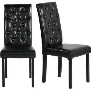 Ophelia & Co. Modern Faux Leather Dining Chairs Set Of 2,Wood Dining Chairs For Dining Room Living Room Bedroom Black 98cm H X 43.5cm W X 46.5cm D Ophelia & Co. Modern Faux Leather Dining Chairs Set Of 2,Wood Dining Chairs For Dining Room Living Room Bedroom Black 98cm H X 43.5cm W X 46.5cm D