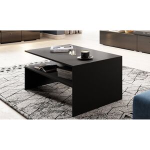 Metro Carlotta Solid Coffee Table with Storage Black 45cm H X 100cm W X 60cm D Metro Carlotta Solid Coffee Table with Storage Black 45cm H X 100cm W X 60cm D
