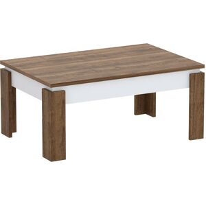 Blue Elephant Halley Coffee Table Walnut/White/Walnut 40.64cm H X 88.9cm W X 60.96cm D Blue Elephant Halley Coffee Table Walnut/White/Walnut 40.64cm H X 88.9cm W X 60.96cm D