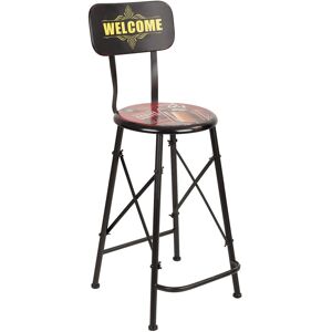 Borough Wharf RED METAL STOOL Red;Yelllow 100cm H X 46cm W X 40cm D Borough Wharf RED METAL STOOL Red;Yelllow 100cm H X 46cm W X 40cm D
