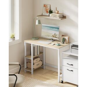 Borough Wharf Alaudin 100Cm W Rectangle Computer Desk Natural Beige/White 76.00cm H X 100cm W X 50cm D Borough Wharf Alaudin 100Cm W Rectangle Computer Desk Natural Beige/White 76.00cm H X 100cm W X 50cm D