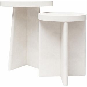Latitude Run Alyssea Pedestal Side Table Set White 620cm H X 50cm W X 50cm D Latitude Run Alyssea Pedestal Side Table Set White 620cm H X 50cm W X 50cm D