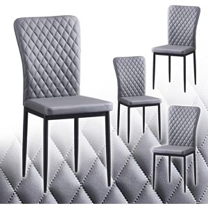 Metro Modern Faux Leather/PU/Suede/Velvet Upholstered Dining Chair Tufted High Back Black/Grey PU 92cm H X 41cm W X 52cm D Metro Modern Faux Leather/PU/Suede/Velvet Upholstered Dining Chair Tufted High Back Black/Grey PU 92cm H X 41cm W X 52cm D