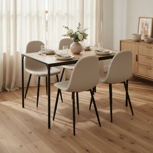 Borough Wharf Milliken Oak Effect Dining Table Beige Borough Wharf Milliken Oak Effect Dining Table Beige