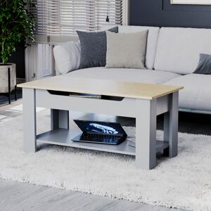 Marlow Home Co. Anavictoria Lift Top Coffee Table with Storage Grey/Oak 48cm H X 100cm W X 48cm D Marlow Home Co. Anavictoria Lift Top Coffee Table with Storage Grey/Oak 48cm H X 100cm W X 48cm D