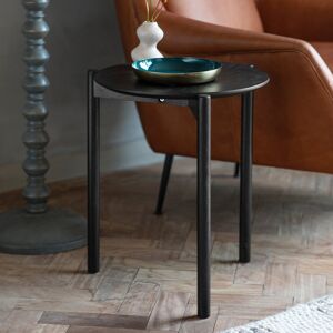 Gallery Direct Burley Side Table Black/Black 50cm H X 40cm W X 40cm D Gallery Direct Burley Side Table Black/Black 50cm H X 40cm W X 40cm D