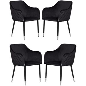 Canora Grey Holdenville Modern Velvet Dining Chair - Ergonomic Button Back with Metal Legs - Armchair for Living Room Dining Room Restaurants Black/Black/Silver 81cm H X 55cm W X 60.5cm D Canora Grey Holdenville Modern Velvet Dining Chair - Ergonomic Button Back with Metal Legs - Armchair for Living Room Dining Room Restaurants Black/Black/Silver 81cm H X 55cm W X 60.5cm D