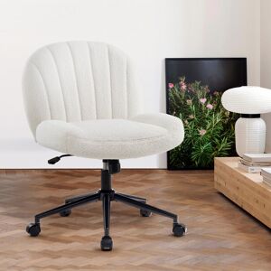 Latitude Run Adibah Desk Chair White/Teddy Fabric 76cm H X 62cm W X 72cm D Latitude Run Adibah Desk Chair White/Teddy Fabric 76cm H X 62cm W X 72cm D