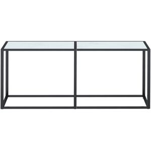 Ebern Designs Hefling Console Table White Marble 75.5 H x 180 W x 35 D cm Ebern Designs Hefling Console Table White Marble 75.5 H x 180 W x 35 D cm