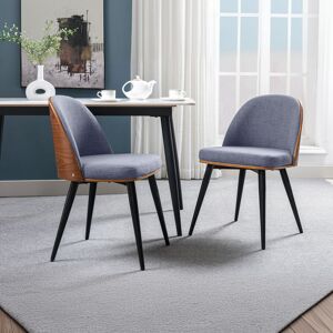 Corrigan Studio Dobbin Fabric Mid-Century Dining Chair Blue 77.5cm H X 48cm W X 47cm D Corrigan Studio Dobbin Fabric Mid-Century Dining Chair Blue 77.5cm H X 48cm W X 47cm D