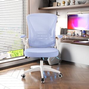 Inbox Zero Lintz Desk Chair with Back Support, High Back Ergonomic Computer Chair with 90° Flip-Up Armrest White/Purple 61cm W X 61cm D Inbox Zero Lintz Desk Chair with Back Support, High Back Ergonomic Computer Chair with 90° Flip-Up Armrest White/Purple 61cm W X 61cm D