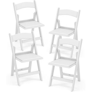 costway Resin Banquet Folding Chair Folding Chair Set White 79cm H X 44cm D X 46cm W costway Resin Banquet Folding Chair Folding Chair Set White 79cm H X 44cm D X 46cm W