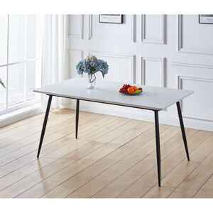 Metro Hinshaw 70" Fixed Table Manufactured Wood Iron Four Leg Dining Table White 72.5cm H x 90cm W x 160cm L Metro Hinshaw 70" Fixed Table Manufactured Wood Iron Four Leg Dining Table White 72.5cm H x 90cm W x 160cm L