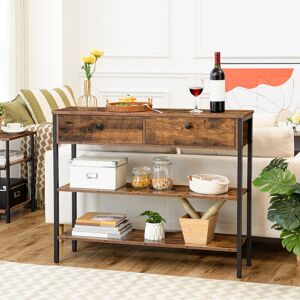 Borough Wharf Lowrher 100cm Console Table with Storage Brown 80cm H X 100cm W X 24cm D Borough Wharf Lowrher 100cm Console Table with Storage Brown 80cm H X 100cm W X 24cm D