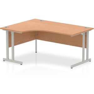 Inbox Zero Impulse 180 Cm W L-Shape Computer Desk Oak/Silver 73cm H x 160cm W x 120cm D Inbox Zero Impulse 180 Cm W L-Shape Computer Desk Oak/Silver 73cm H x 160cm W x 120cm D