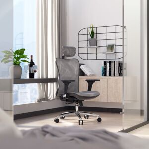 SIHOO Ergonomic Office Chair, Mesh Desk Chair with Adjustable Armrests Grey 123cm H X 70cm W X 70cm D SIHOO Ergonomic Office Chair, Mesh Desk Chair with Adjustable Armrests Grey 123cm H X 70cm W X 70cm D