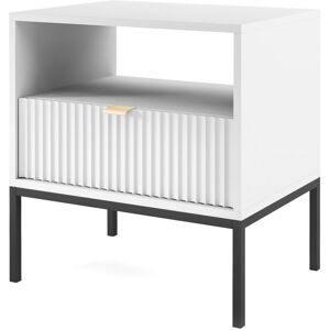 Latitude Run Iwo Side Table with Storage White 56cm H X 54cm W X 39cm D Latitude Run Iwo Side Table with Storage White 56cm H X 54cm W X 39cm D