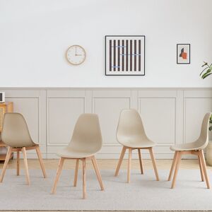 Fjørde & Co 43cm H Side Chair in Beige Medium Yellow Wood 84.5cm H X 47cm W X 47cm D Fjørde & Co 43cm H Side Chair in Beige Medium Yellow Wood 84.5cm H X 47cm W X 47cm D