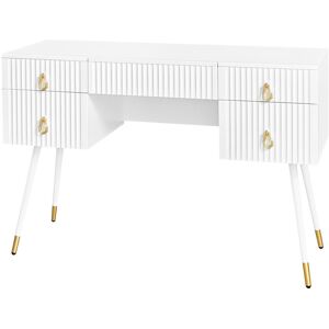 Canora Grey Barnabe Dressing Table with Mirror White 80cm H X 120cm W X 45cm D Canora Grey Barnabe Dressing Table with Mirror White 80cm H X 120cm W X 45cm D