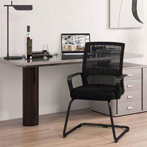 17 Stories Meeting Office Chairs Mid-Back Mesh Reception Chair Guest Chair W Lumbar Support Black 58cm W X 60cm D 17 Stories Meeting Office Chairs Mid-Back Mesh Reception Chair Guest Chair W Lumbar Support Black 58cm W X 60cm D