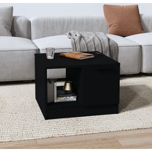 17 Stories Coffee Table Brown Oak 50X50x36 Cm Engineered Wood Black 50cm W 17 Stories Coffee Table Brown Oak 50X50x36 Cm Engineered Wood Black 50cm W