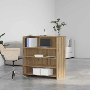 Latitude Run Reception Desk Black Oak 100X50x103.5 Cm Engineered Wood Artisan Oak Latitude Run Reception Desk Black Oak 100X50x103.5 Cm Engineered Wood Artisan Oak