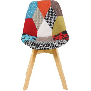 Isabelline Avoca Linen Upholstered Side Chair in Multicoloured Multicoloured 82cm H X 48cm W X 42cm D Isabelline Avoca Linen Upholstered Side Chair in Multicoloured Multicoloured 82cm H X 48cm W X 42cm D