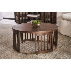 Ebern Designs Coffee Table Walnut 35cm H X 80cm W X 80cm D Ebern Designs Coffee Table Walnut 35cm H X 80cm W X 80cm D