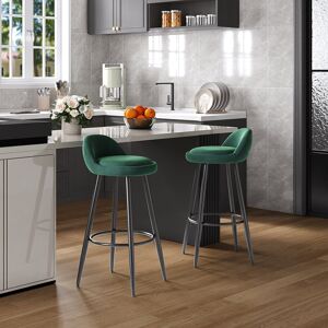 Corrigan Studio 69.5 cm Askern bar stool set Dark Green 78.5cm H X 40cm D Corrigan Studio 69.5 cm Askern bar stool set Dark Green 78.5cm H X 40cm D