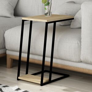 Wade Logan Aires Modern C Shape Side End Oak 57cm H X 30cm W X 40cm D Wade Logan Aires Modern C Shape Side End Oak 57cm H X 30cm W X 40cm D