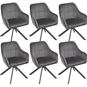 Canora Grey Upholstered Arm Dining Chair Dark Grey Velvet 83cm H X 59cm W X 52cm D Canora Grey Upholstered Arm Dining Chair Dark Grey Velvet 83cm H X 59cm W X 52cm D