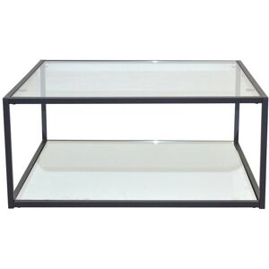17 Stories Framed coffee table Black 35cm H X 80cm W X 80cm D 17 Stories Framed coffee table Black 35cm H X 80cm W X 80cm D