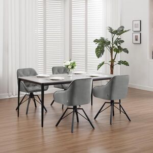 Corrigan Studio Dining chair with armrests Grey/Brown/Blue 82.5cm H X 57.5cm W X 39cm D Corrigan Studio Dining chair with armrests Grey/Brown/Blue 82.5cm H X 57.5cm W X 39cm D