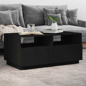 Metro Lane Coffee Table With LED Lights 90X49x40 Cm Black 40cm H X 90cm W X 49cm D Metro Lane Coffee Table With LED Lights 90X49x40 Cm Black 40cm H X 90cm W X 49cm D