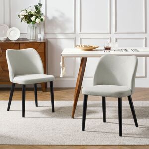 George Oliver Odon Mid-Century Modern Dining Chair With Solid Wooden Legs Set Of 2 Grey 77cm H X 47cm W X 51cm D George Oliver Odon Mid-Century Modern Dining Chair With Solid Wooden Legs Set Of 2 Grey 77cm H X 47cm W X 51cm D