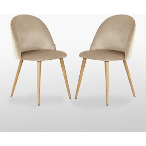 Canora Grey Heavener Modern Velvet Dining Chairs - Ergonomic Upholstered Curved Back with Solid Wooden Legs - Side Chair for Kitchen Living Room Dining Room Beige 77cm H X 49cm W X 53cm D Canora Grey Heavener Modern Velvet Dining Chairs - Ergonomic Upholstered Curved Back with Solid Wooden Legs - Side Chair for Kitchen Living Room Dining Room Beige 77cm H X 49cm W X 53cm D
