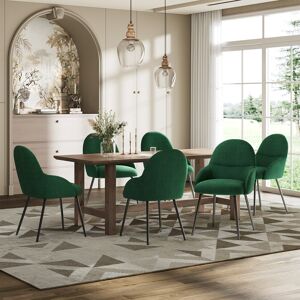 George Oliver Antin Upholstered Dining Chair With Ergonomic Back And Metal Legs Green Linen 87cm H X 55cm W X 60cm D George Oliver Antin Upholstered Dining Chair With Ergonomic Back And Metal Legs Green Linen 87cm H X 55cm W X 60cm D
