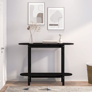 17 Stories Horvitz 40Cm Solid Wood Console Table Black 80cm H X 110cm W X 40cm D 17 Stories Horvitz 40Cm Solid Wood Console Table Black 80cm H X 110cm W X 40cm D