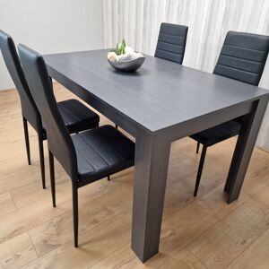 17 Stories Mickelena 4 - Person Dining Set Dark Grey 75"H x 117"L x 77"W 17 Stories Mickelena 4 - Person Dining Set Dark Grey 75"H x 117"L x 77"W