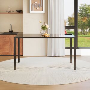 17 Stories Rectangular Tempered Glass Dining Table 75cm H x 80cm L x 140cm W 17 Stories Rectangular Tempered Glass Dining Table 75cm H x 80cm L x 140cm W